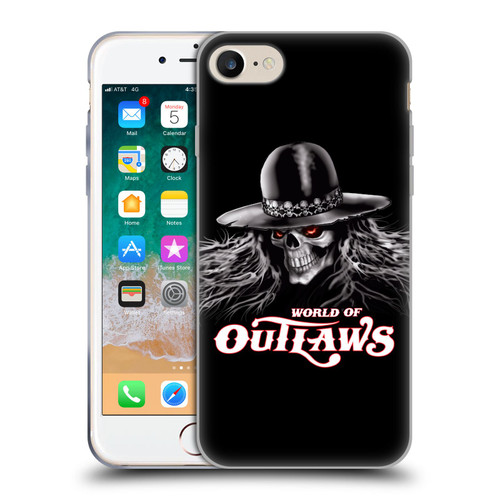 World of Outlaws Skull Rock Graphics Logo Soft Gel Case for Apple iPhone 7 / 8 / SE 2020 & 2022