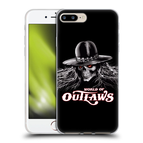 World of Outlaws Skull Rock Graphics Logo Soft Gel Case for Apple iPhone 7 Plus / iPhone 8 Plus