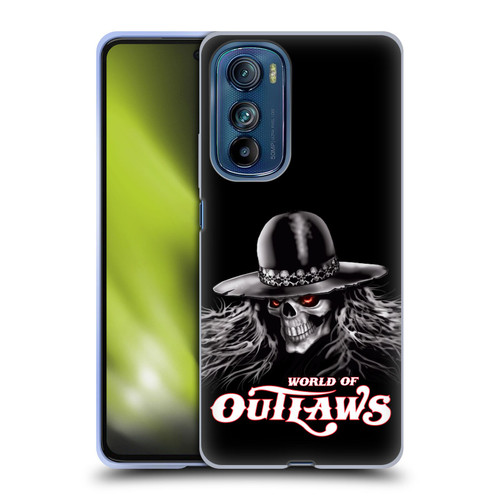 World of Outlaws Skull Rock Graphics Logo Soft Gel Case for Motorola Edge 30