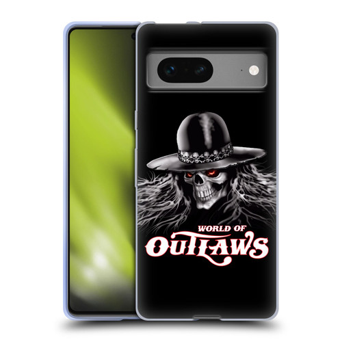 World of Outlaws Skull Rock Graphics Logo Soft Gel Case for Google Pixel 7