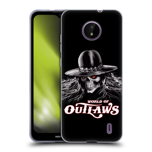 World of Outlaws Skull Rock Graphics Logo Soft Gel Case for Nokia C10 / C20