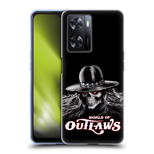 World of Outlaws Skull Rock Graphics Logo Soft Gel Case for OPPO A57s