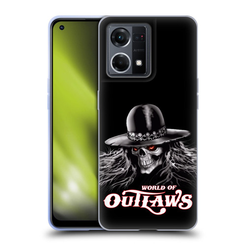 World of Outlaws Skull Rock Graphics Logo Soft Gel Case for OPPO Reno8 4G