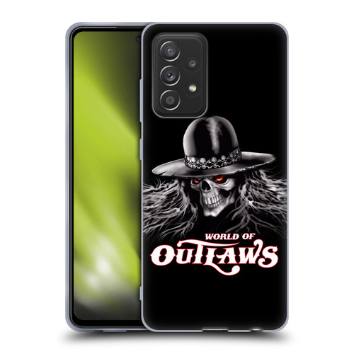 World of Outlaws Skull Rock Graphics Logo Soft Gel Case for Samsung Galaxy A52 / A52s / 5G (2021)