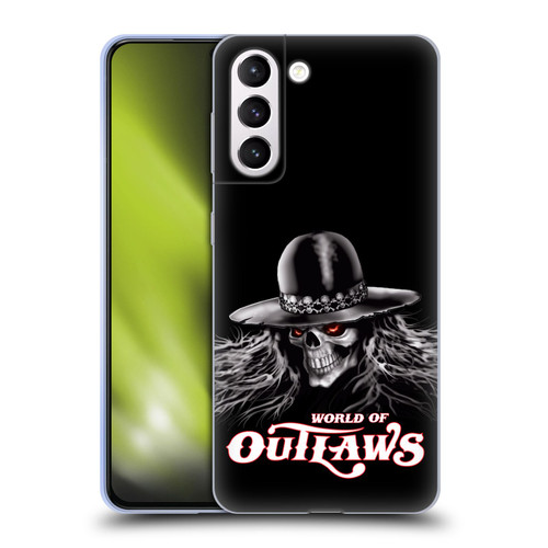World of Outlaws Skull Rock Graphics Logo Soft Gel Case for Samsung Galaxy S21+ 5G