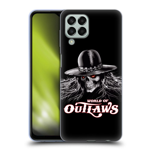 World of Outlaws Skull Rock Graphics Logo Soft Gel Case for Samsung Galaxy M33 (2022)