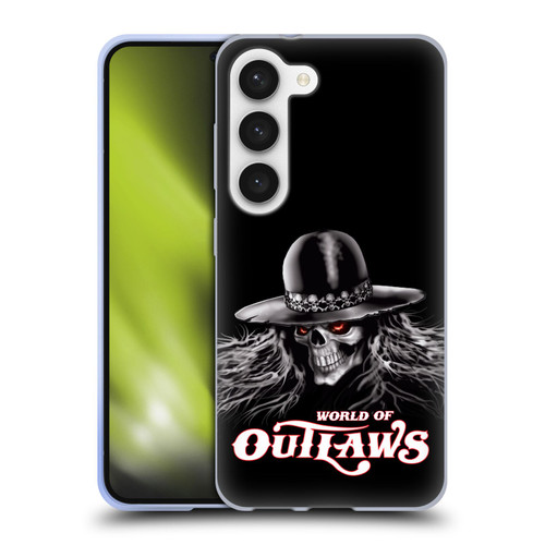 World of Outlaws Skull Rock Graphics Logo Soft Gel Case for Samsung Galaxy S23 5G
