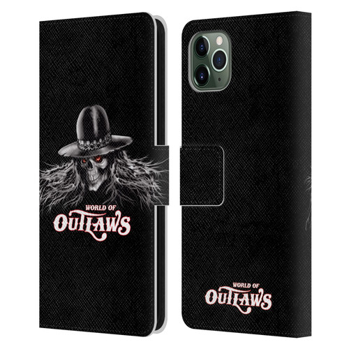 World of Outlaws Skull Rock Graphics Logo Leather Book Wallet Case Cover For Apple iPhone 11 Pro Max