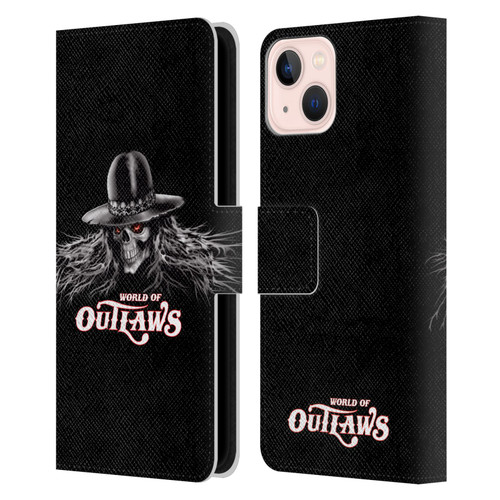 World of Outlaws Skull Rock Graphics Logo Leather Book Wallet Case Cover For Apple iPhone 13