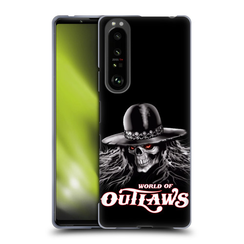 World of Outlaws Skull Rock Graphics Logo Soft Gel Case for Sony Xperia 1 III