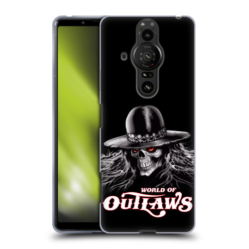 World of Outlaws Skull Rock Graphics Logo Soft Gel Case for Sony Xperia Pro-I