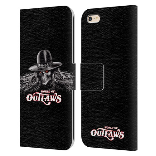 World of Outlaws Skull Rock Graphics Logo Leather Book Wallet Case Cover For Apple iPhone 6 Plus / iPhone 6s Plus
