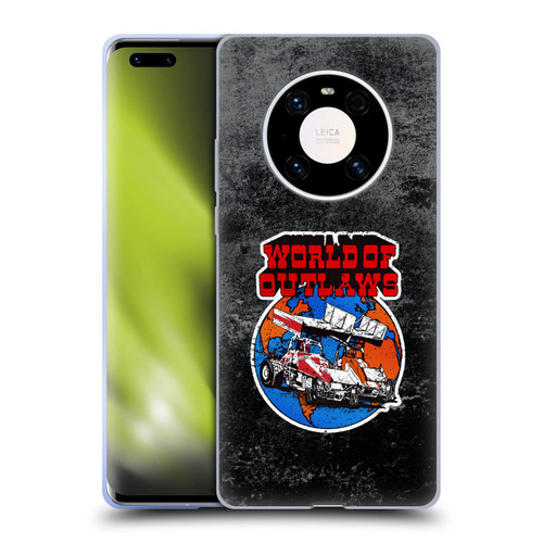 World of Outlaws Western Graphics Distressed Sprint Car Logo Soft Gel Case for Huawei Mate 40 Pro 5G