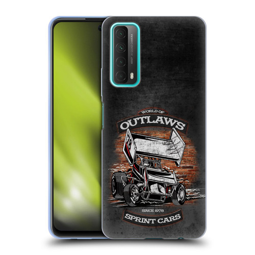 World of Outlaws Western Graphics Brickyard Sprint Car Soft Gel Case for Huawei P Smart (2021)