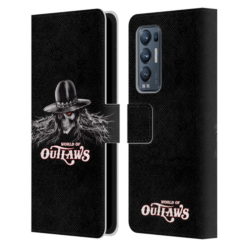 World of Outlaws Skull Rock Graphics Logo Leather Book Wallet Case Cover For OPPO Find X3 Neo / Reno5 Pro+ 5G