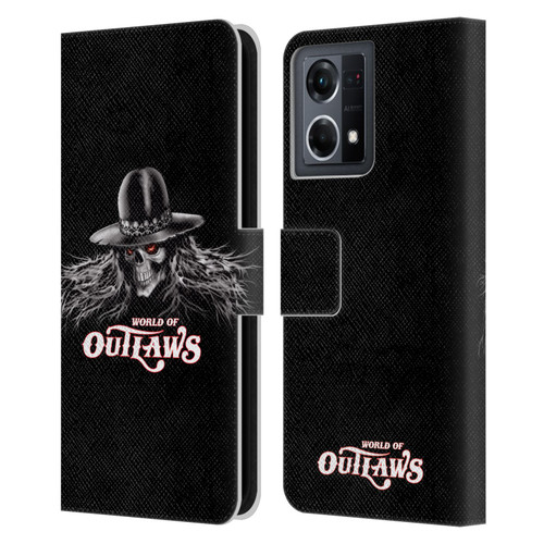 World of Outlaws Skull Rock Graphics Logo Leather Book Wallet Case Cover For OPPO Reno8 4G