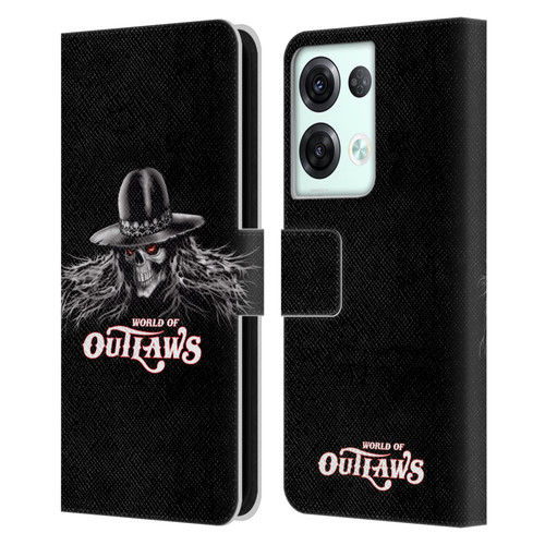 World of Outlaws Skull Rock Graphics Logo Leather Book Wallet Case Cover For OPPO Reno8 Pro