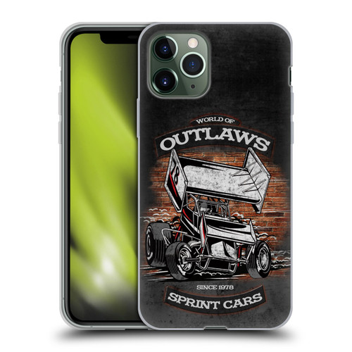 World of Outlaws Western Graphics Brickyard Sprint Car Soft Gel Case for Apple iPhone 11 Pro