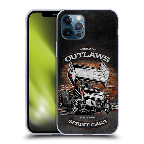 World of Outlaws Western Graphics Brickyard Sprint Car Soft Gel Case for Apple iPhone 12 / iPhone 12 Pro