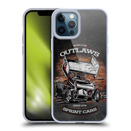 World of Outlaws Western Graphics Brickyard Sprint Car Soft Gel Case for Apple iPhone 12 Pro Max