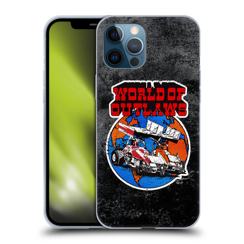 World of Outlaws Western Graphics Distressed Sprint Car Logo Soft Gel Case for Apple iPhone 12 Pro Max