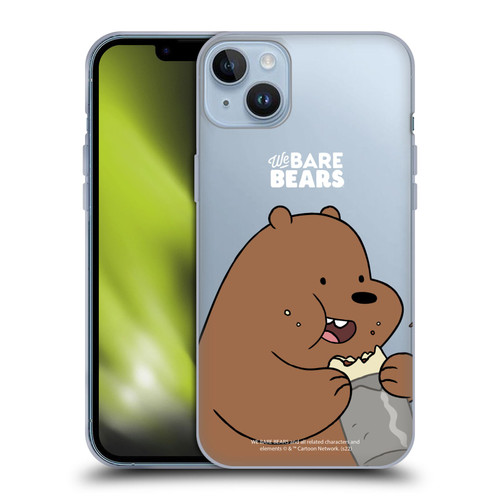 We Bare Bears Character Art Grizzly Soft Gel Case for Apple iPhone 14 Plus