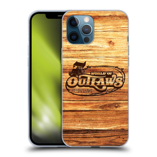 World of Outlaws Western Graphics Wood Logo Soft Gel Case for Apple iPhone 12 Pro Max