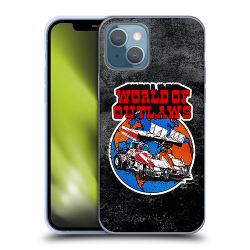 World of Outlaws Western Graphics Distressed Sprint Car Logo Soft Gel Case for Apple iPhone 13