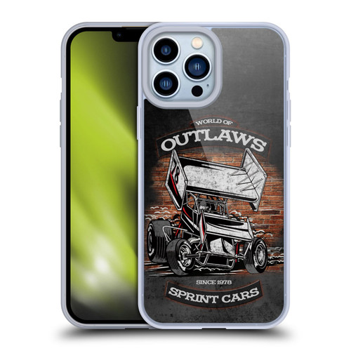 World of Outlaws Western Graphics Brickyard Sprint Car Soft Gel Case for Apple iPhone 13 Pro Max