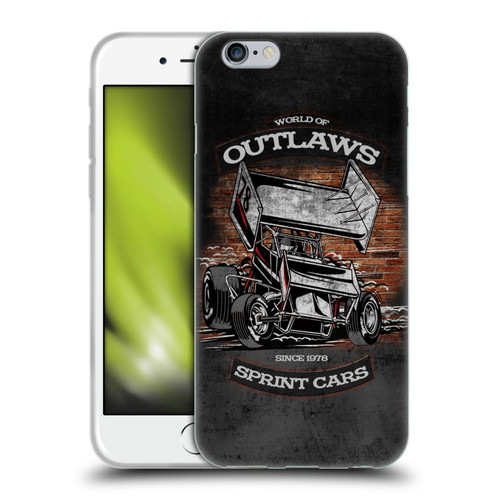 World of Outlaws Western Graphics Brickyard Sprint Car Soft Gel Case for Apple iPhone 6 / iPhone 6s