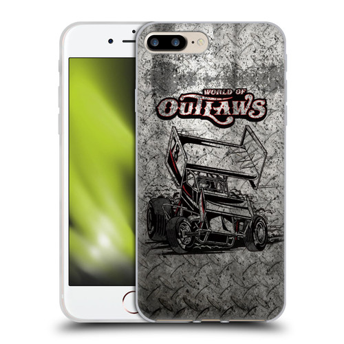 World of Outlaws Western Graphics Sprint Car Soft Gel Case for Apple iPhone 7 Plus / iPhone 8 Plus