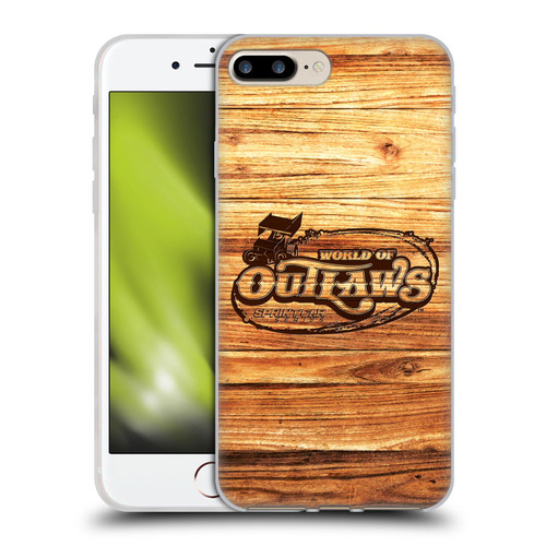 World of Outlaws Western Graphics Wood Logo Soft Gel Case for Apple iPhone 7 Plus / iPhone 8 Plus