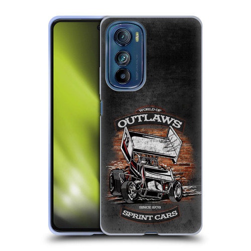 World of Outlaws Western Graphics Brickyard Sprint Car Soft Gel Case for Motorola Edge 30
