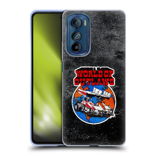 World of Outlaws Western Graphics Distressed Sprint Car Logo Soft Gel Case for Motorola Edge 30