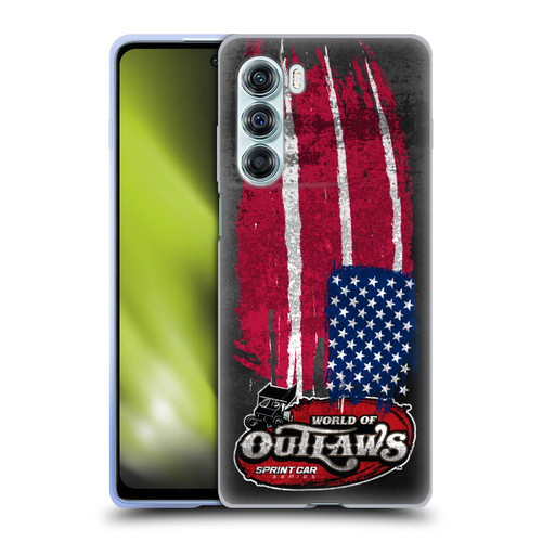 World of Outlaws Western Graphics US Flag Distressed Soft Gel Case for Motorola Edge S30 / Moto G200 5G