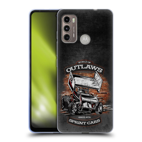 World of Outlaws Western Graphics Brickyard Sprint Car Soft Gel Case for Motorola Moto G60 / Moto G40 Fusion