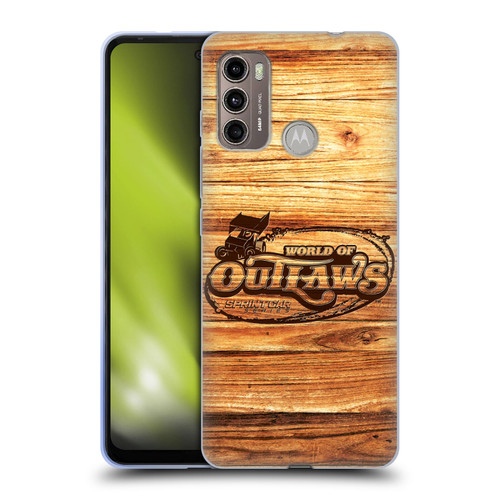 World of Outlaws Western Graphics Wood Logo Soft Gel Case for Motorola Moto G60 / Moto G40 Fusion