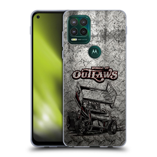 World of Outlaws Western Graphics Sprint Car Soft Gel Case for Motorola Moto G Stylus 5G 2021