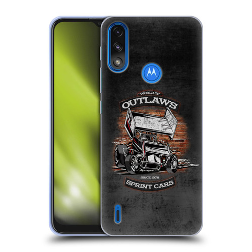 World of Outlaws Western Graphics Brickyard Sprint Car Soft Gel Case for Motorola Moto E7 Power / Moto E7i Power