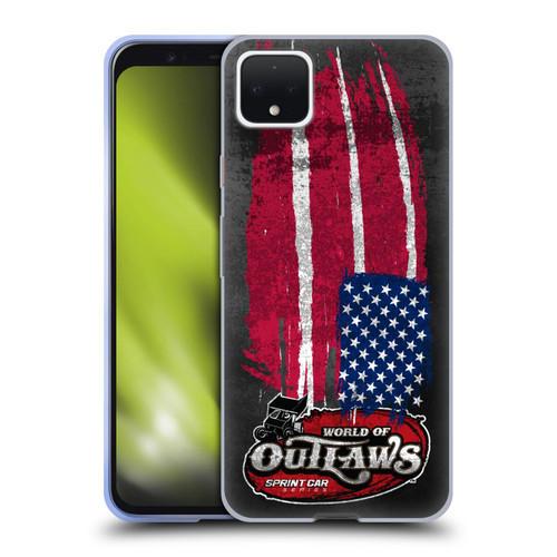 World of Outlaws Western Graphics US Flag Distressed Soft Gel Case for Google Pixel 4 XL