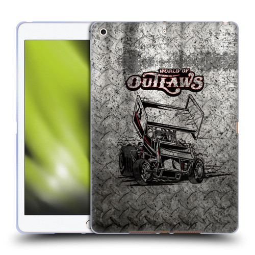 World of Outlaws Western Graphics Sprint Car Soft Gel Case for Apple iPad 10.2 2019/2020/2021
