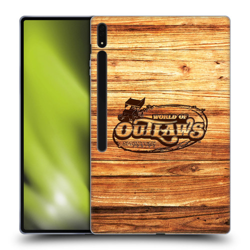 World of Outlaws Western Graphics Wood Logo Soft Gel Case for Samsung Galaxy Tab S8 Ultra