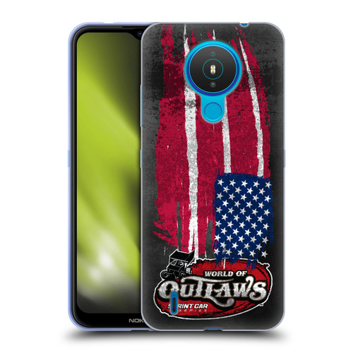 World of Outlaws Western Graphics US Flag Distressed Soft Gel Case for Nokia 1.4