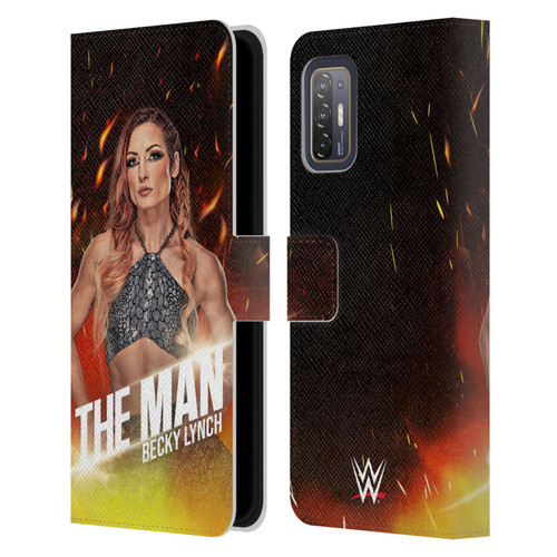 WWE Becky Lynch The Man Portrait Leather Book Wallet Case Cover For HTC Desire 21 Pro 5G