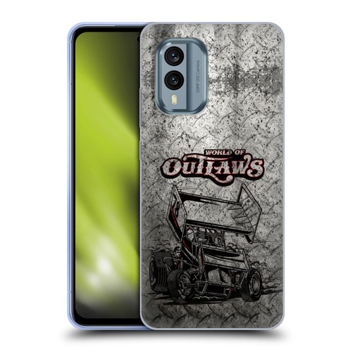 World of Outlaws Western Graphics Sprint Car Soft Gel Case for Nokia X30