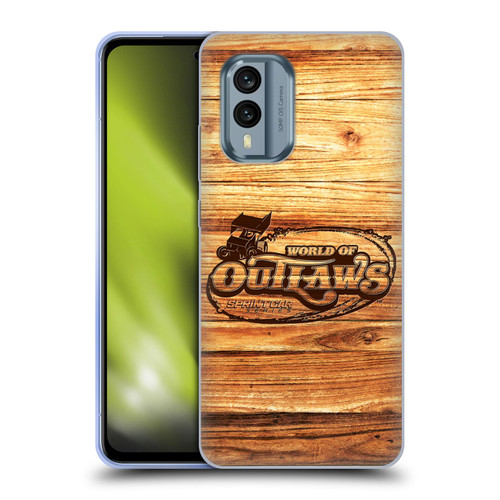 World of Outlaws Western Graphics Wood Logo Soft Gel Case for Nokia X30