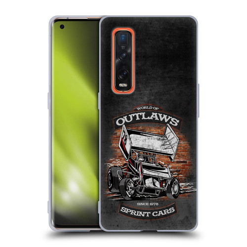 World of Outlaws Western Graphics Brickyard Sprint Car Soft Gel Case for OPPO Find X2 Pro 5G