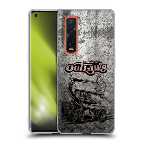 World of Outlaws Western Graphics Sprint Car Soft Gel Case for OPPO Find X2 Pro 5G