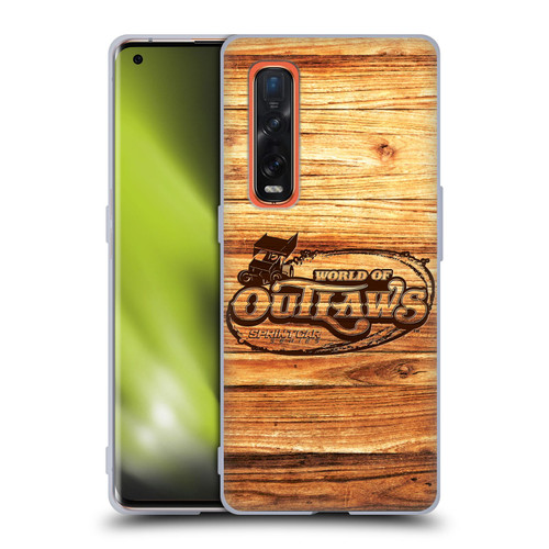 World of Outlaws Western Graphics Wood Logo Soft Gel Case for OPPO Find X2 Pro 5G