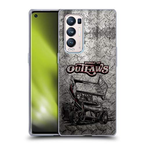 World of Outlaws Western Graphics Sprint Car Soft Gel Case for OPPO Find X3 Neo / Reno5 Pro+ 5G